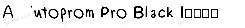 Autoprom Pro Black I字体转换